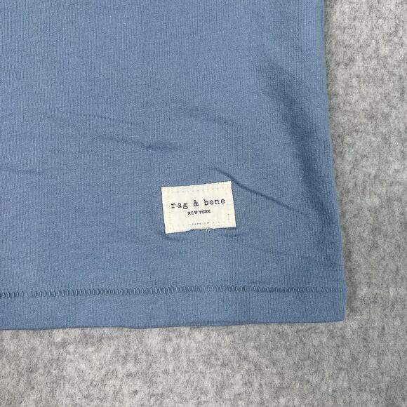 Rag & Bone Shirt Mens M Loopback Polo in Denim Blue - Picture 5 of 10